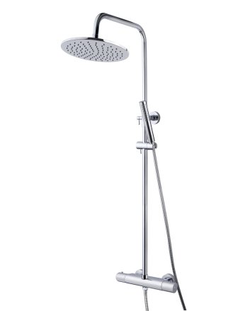 Caral thermostatische regendoucheset opbouw chroom