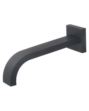 inbouw-uitloop vierkant 22cm 1/2'' mat zwart