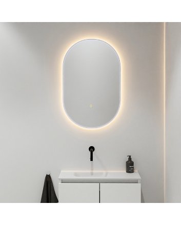 Mondiaz Glow spiegel ovaal 45x90cm Cale Bewegingssensor LED verlichting rondom