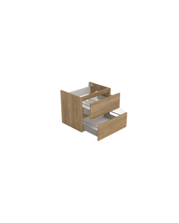 Sani DeLuxe Trendline basic onderkast met greeplijst in korpus kleur 60 Natural Oak