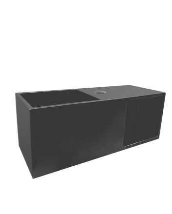 Wiesbaden Julia fontein Solid surface met nis 54 x 20 x 20 cm mat zwart