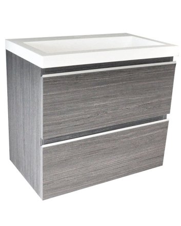 Shall onderkast 60 x 36 cm houtnerf grijs