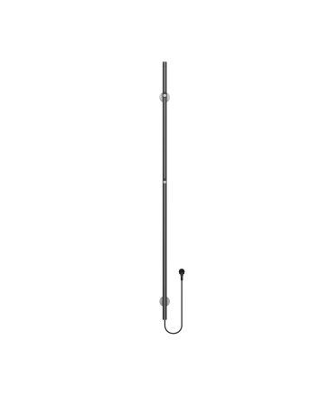 150cm Sticky - 60W Dryheating - Gunmetal - Elektrische Staafhanddoekradiator Enkel