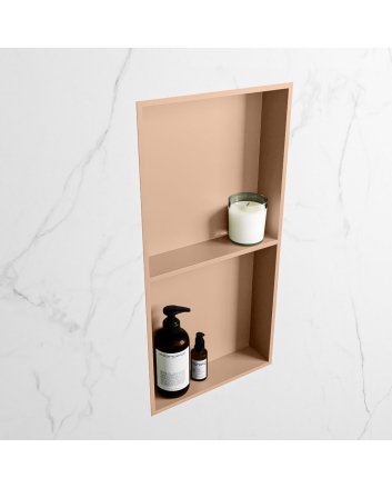 Mondiaz Easy Nis 59,5x29,5cm in solid surface kleur Rosee | Rosee. 2 vakken geschikt voor in- of opbouw