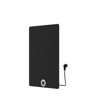 70x50 cm - Elektrische Panel Verticaal Vlak - Mat Zwart - 300 Watt