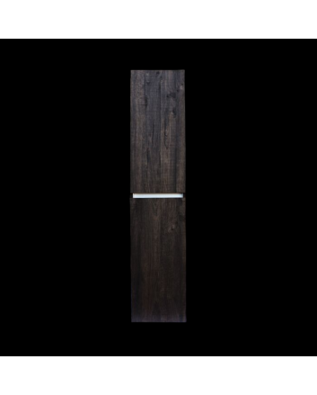 Sani DeLuxe Trendline basic kolomkast met greeplijst aluminium Brown Oak