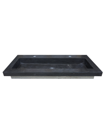 Wiesbaden Raw wastafel enkel met 2 kraangaten 120x46x5 cm hardsteen gezoet