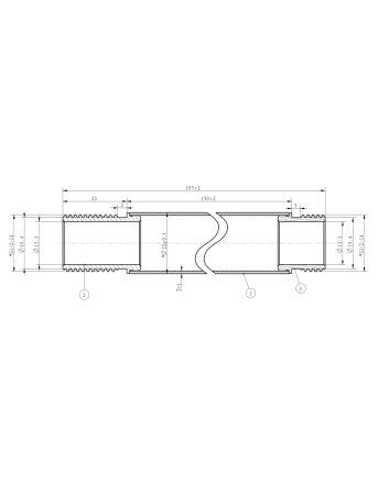 Caral douchearm met plafondbevestiging 15 cm chroom