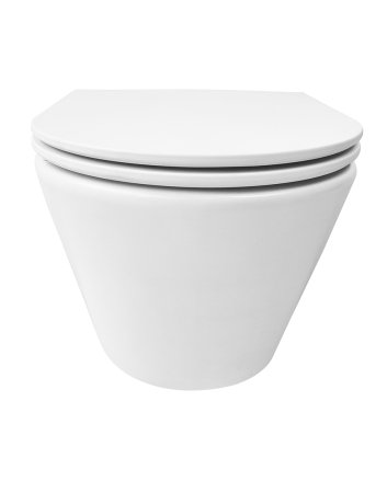 Vesta Tornado flush wandcloset rimless met Flatline toiletzitting softclose en quick release mat wit