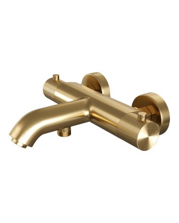 BRAUER Gold Carving opbouw baddouche thermostaatkraan goud geborsteld PVD