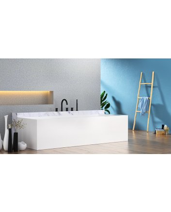 Caral 5-gats badrandcombinatie mat zwart