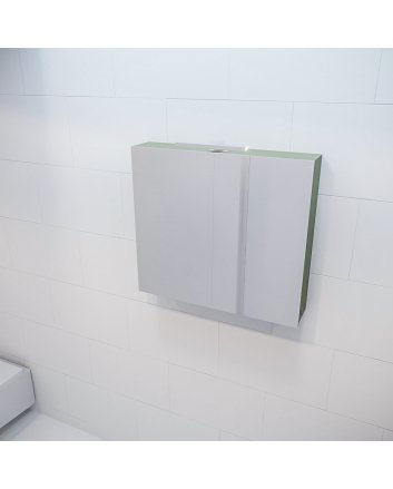 Mondiaz Cubb spiegelkast 80x70x16cm kleur army met 2 deuren