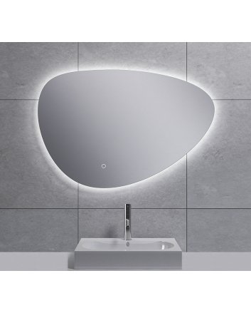 Uovo spiegel ovaal met LED, dimbaar en spiegelverwarming 80 cm