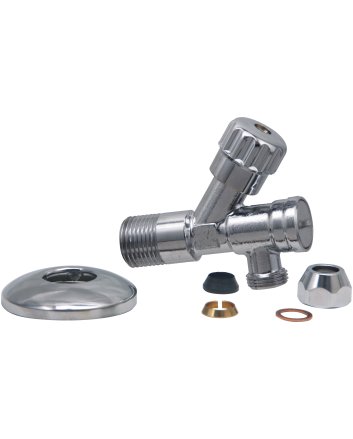 Riko Luxor hoekstopkraan met filter 1/2 x 3/8 of 10 mm knel, chroom