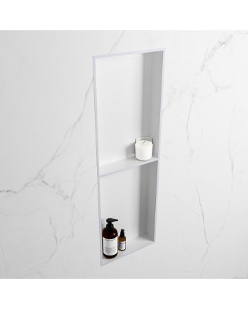 Mondiaz Easy Nis 149,5x29,5cm in solid surface kleur Cale | Talc. 2 vakken geschikt voor in- of opbouw