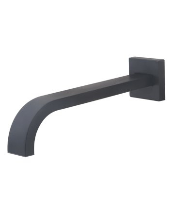 inbouw-uitloop vierkant 25cm 1/2'' mat zwart