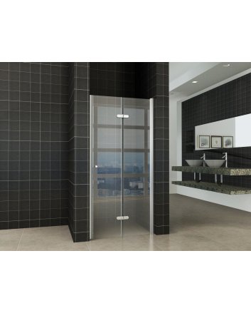 Maki nisdeur vouwbaar rechts 800 x 2000 x 8 mm nano helder glas/chroom