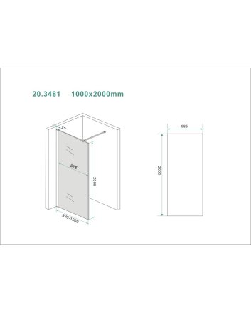 Slim glasplaat 1000 x 2000 x 8 mm nano rookglas