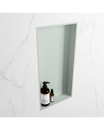 Mondiaz Easy Nis 59,5x29,5cm in solid surface kleur Greey | Greey. 1 vak  geschikt voor in- of opbouw