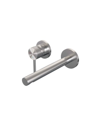 BRAUER Brushed Carving inbouw wastafelmengkraan met rechte uitloop en rozetten model A2 RVS geborsteld PVD