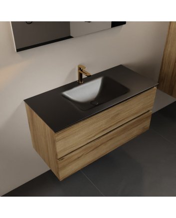 Mondiaz Aivy 100cm badmeubel Chai, wastafel Urban solid surface midden 1 kraangat
