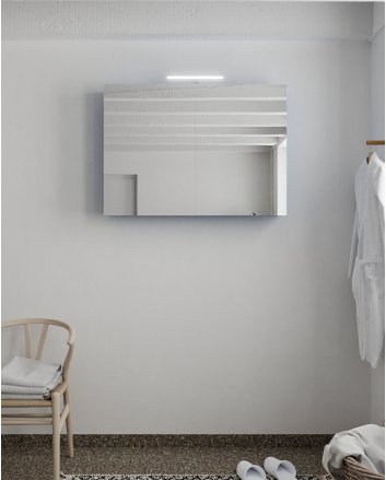 Mondiaz Cubb spiegelkast 100x70x16cm kleur jeans met 2 deuren