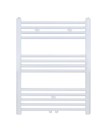 80x50 cm - 500 Watt - Ecorad Handdoekradiator - Wit (RAL9016) - Universal-6 aansluitpunten