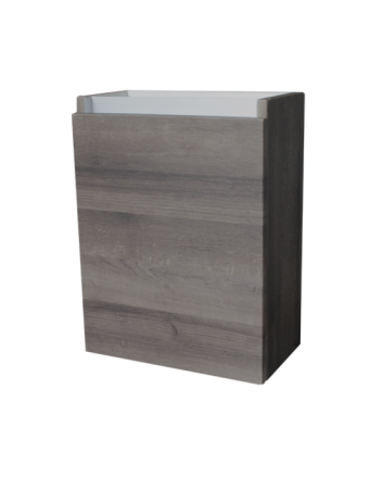 Sani DeLuxe Trendline basic fonteinkast met greeplijst aluminium Century Oak