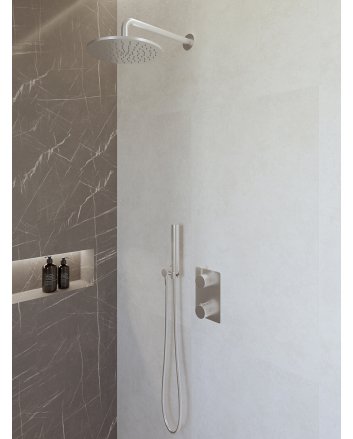 Caral inbouwthermostaat compleet met hoofddouche 25 cm en staafhanddouche chroom