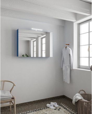 Mondiaz Cubb spiegelkast 100x70x16cm kleur jeans met 2 deuren