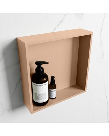 Mondiaz Easy Nis 29,5x29,5cm in solid surface kleur Rosee | Rosee. 1 vak  geschikt voor in- of opbouw