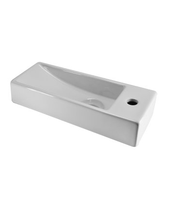 Trim mini fontein rechts 38 x 14 x 8 cm keramiek glans wit