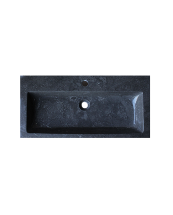 Sani DeLuxe Wastafel Compact Stone natuursteen 100, met een kraangat