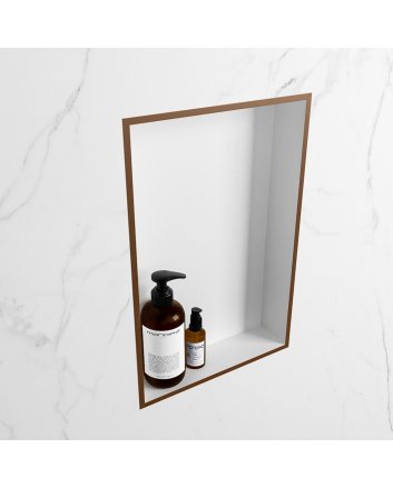 Mondiaz Easy Nis 44,5x29,5cm in solid surface kleur Rust | Talc. 1 vak  geschikt voor in- of opbouw