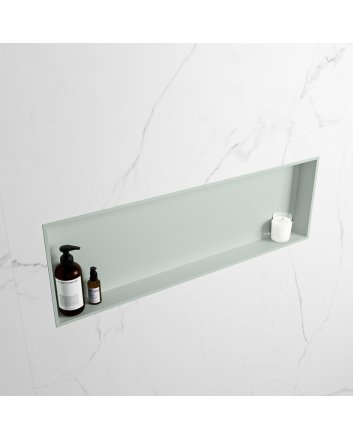 Mondiaz Easy Nis 89,5x29,5cm in solid surface kleur Greey | Greey. 1 vak  geschikt voor in- of opbouw