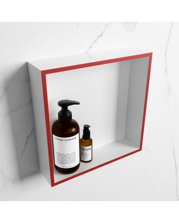 Mondiaz Easy Nis 29,5x29,5cm in solid surface kleur Fire | Talc. 1 vak geschikt voor in- of opbouw