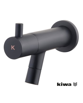 Amador fonteinkraan met muurbevestiging Kiwa 1/2'' mat zwart