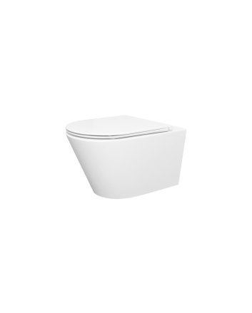 Stereo wandcloset rimless met Flatline toiletzitting softclose en quick release glans wit