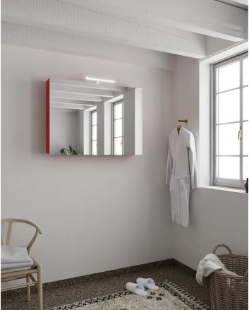 Mondiaz Cubb spiegelkast 100x70x16cm kleur fire met 2 deuren