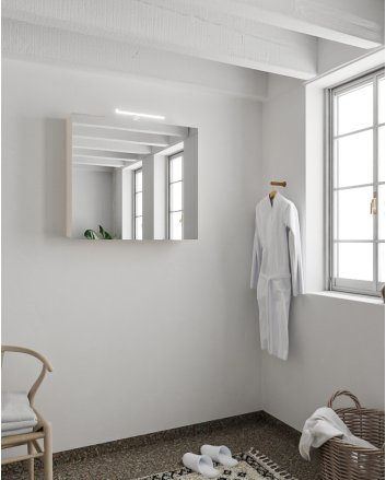 Mondiaz Cubb spiegelkast 80x70x16cm kleur linen met 2 deuren
