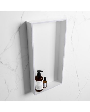 Mondiaz Easy Nis 59,5x29,5cm in solid surface kleur Cale | Talc. 1 vak  geschikt voor in- of opbouw