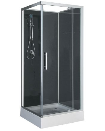 Domino complete douchecabine 90x90x210 alu mat 5mm glas