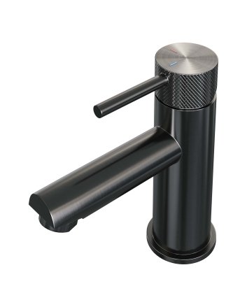 BRAUER Gunmetal Carving lage opbouw wastafelmengkraan model A gunmetal geborsteld PVD