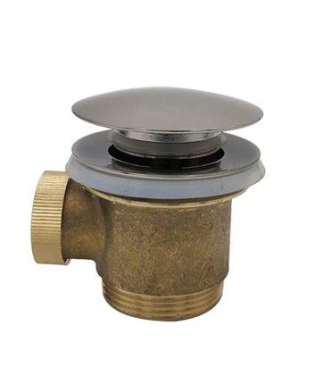 Caral clickwaste afvoerplug vrijstaand bad 1 1/2" geborsteld staal