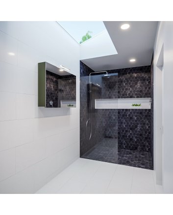 Mondiaz Cubb spiegelkast 100x70x16cm kleur army met 2 deuren