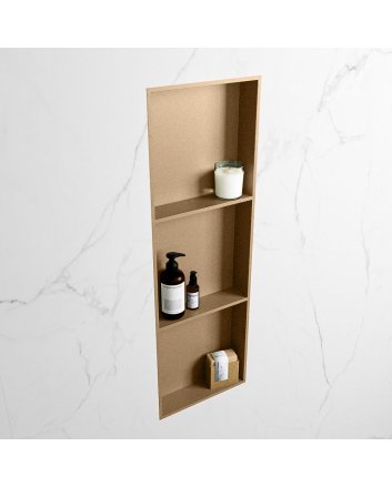 Mondiaz Easy Nis 89,5x29,5cm in solid surface kleur Oro | Oro. 3 vakken  geschikt voor in- of opbouw