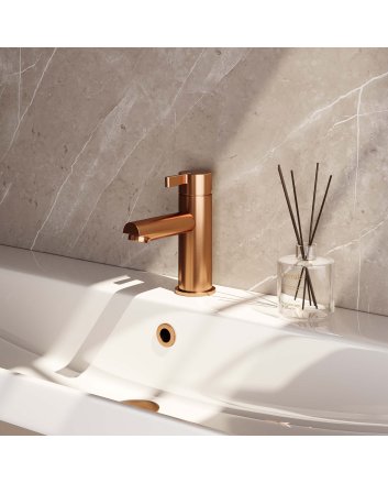 BRAUER Copper Edition lage opbouw wastafelmengkraan model E koper geborsteld PVD