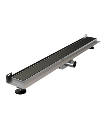 BRAUER Douchegoot met multifunctioneel rooster en flens voor wandmontage 7 x 70 mat zwart