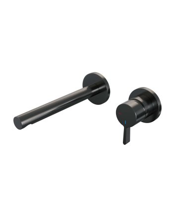 BRAUER Gunmetal Edition inbouw wastafelmengkraan met rechte uitloop en rozetten model E1 gunmetal geborsteld PVD