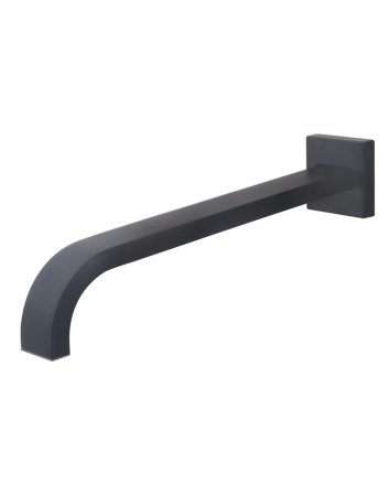 inbouw-uitloop vierkant 30cm 1/2'' mat zwart